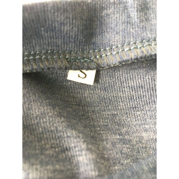 Tunic Dress Womens Small Blue Long Sleeve Elbow Patch Accent Buttons Soft Knit - Picture 10 of 12